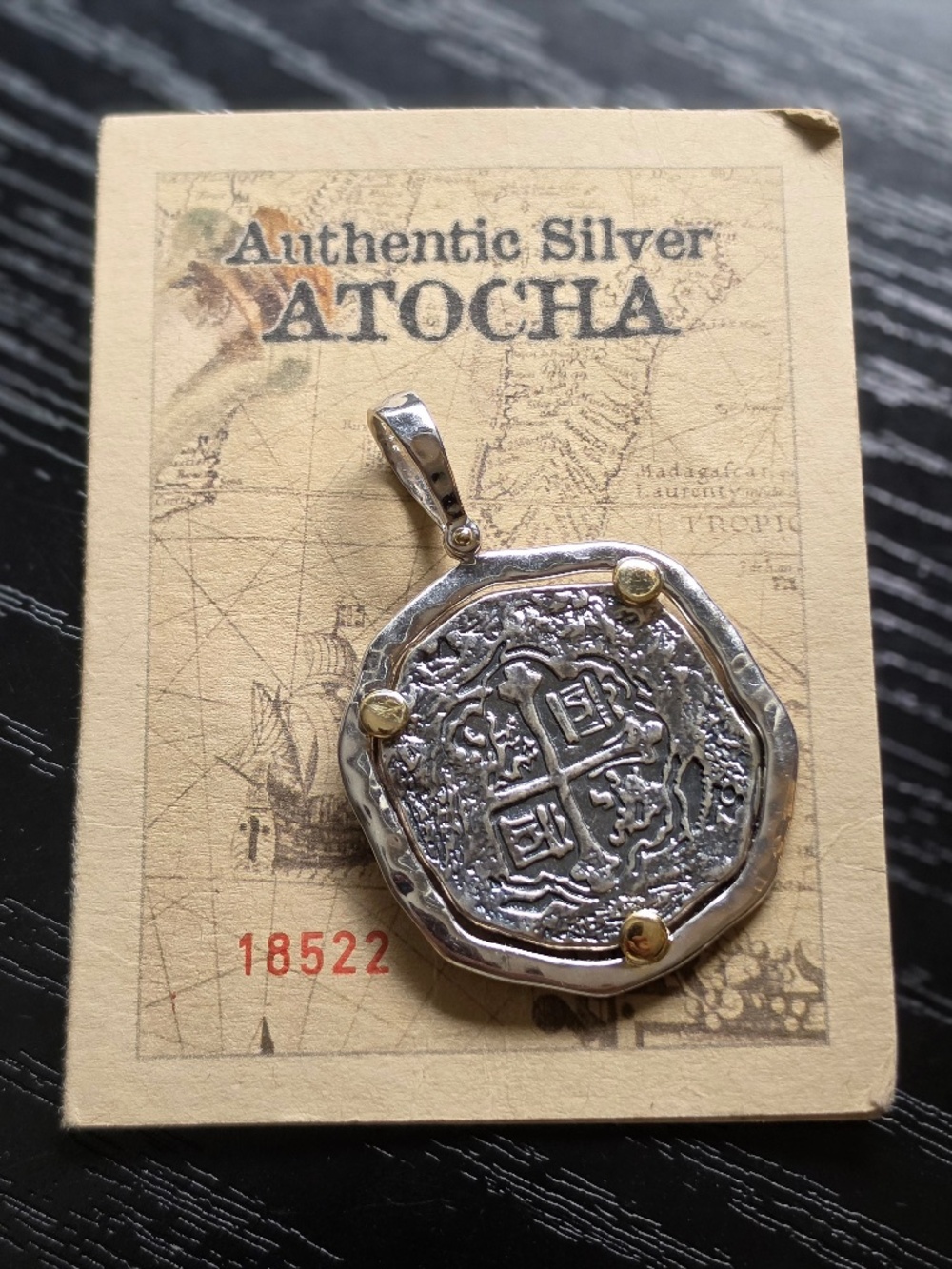 Certified Replica Silver Ingot Atocha 8R Nuestra de Atocha Pendant